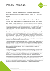 Authors` Council “Writers and Directors Worldwide” Relaunches and