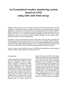 An Economical weather monitoring system based on GSM using