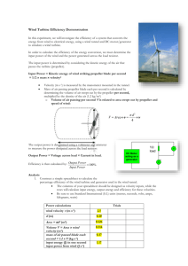 Wind Turbine Efficiency Demonstration