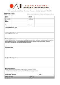 Duke of Edinburgh booking form 2015 for Anderton Centre-LOAI