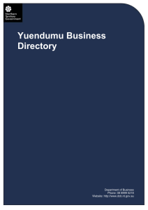 Yuendumu Business Directory - Department of Business