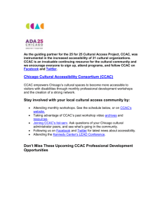 CCAC Upcoming Monthly Programs