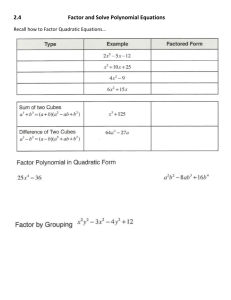 Factor Theorem