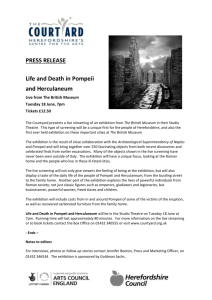 PRESS RELEASE Life and Death in Pompeii and Herculaneum