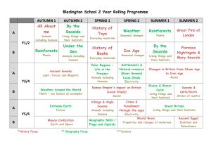 Bledington School 2 Year Rolling Programme