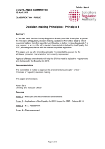 Review of Decision making Principles