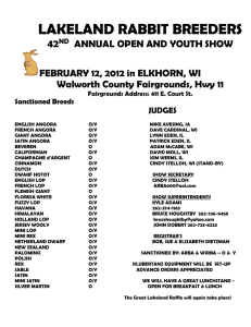 LAKELAND RABBIT BREEDERS ANNUAL OPEN AND YOUTH