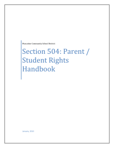 Section 504: Parent / Student Rights Handbook