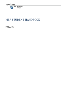 MBA Student Handbook - Penn State Behrend