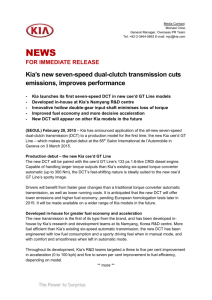Kia`s new seven-speed dual-clutch transmission cuts emissions