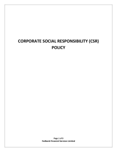 3. CSR Committee - Fedbank Financial Services Ltd