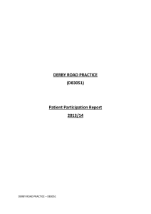 Patient Particpation Group Report 2013-14