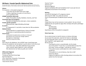 Female abdominal pain show notes (Word format)