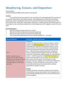 Weathering, Erosion, and Deposition