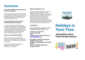 Holidays in Term Time Flyer (Updated April 2015)