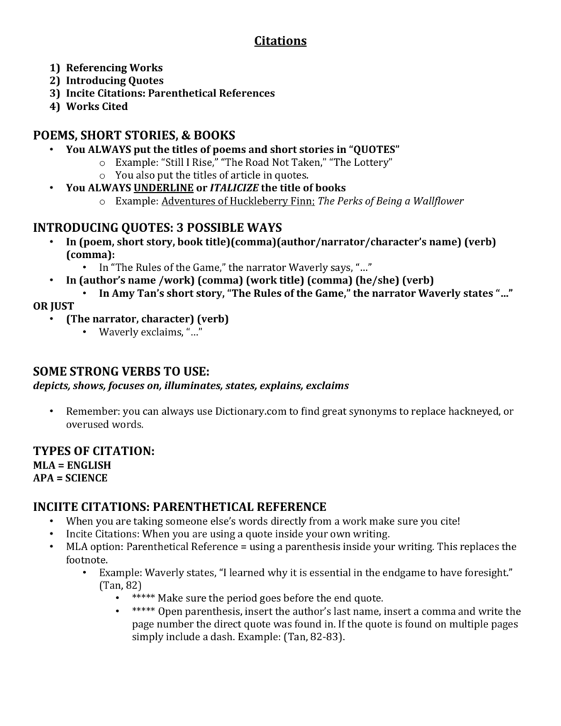 apa format example works cited