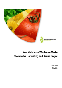 New Melbourne Wholesale Market Stormwater Harvesting and