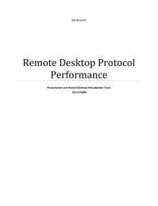 Remote Desktop Connection Performance