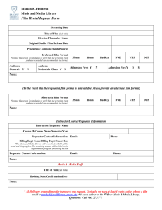 Film Rental Request Form