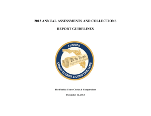 Report Guidelines 2013 Annual Assessments and Collections Report