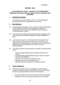 (irp) on councillors allowances and expenses 2015