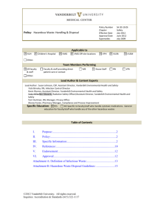 Policy Title/Number: - Vanderbilt University Medical Center