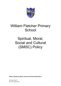 SMSC Policy 2015 - William Fletcher Primary School