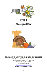 2011 - St. Johns UCC