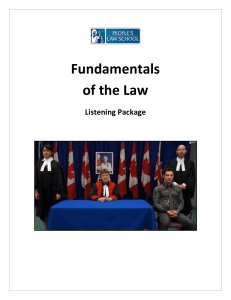 Fundamentals of the Law