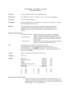 MATH 1040-02: Introduction Statistics