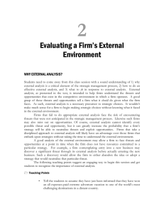 why external analysis?