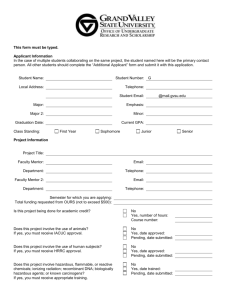 OURS Grant Application
