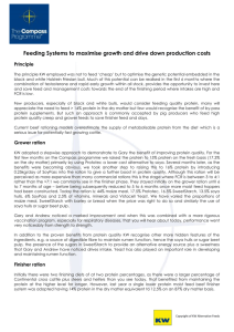 Feeding Systems to maximise growth and drive down production costs