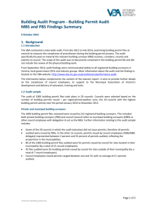 VBA Building Permit Audit - MBS and PBS Findings Summary (Word