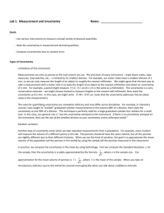 Lab 01 MEASUREMENT AND UNCERTAINTY