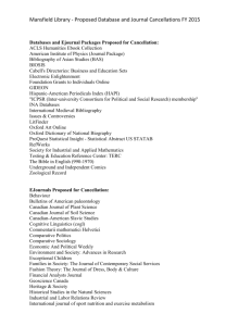 cancellations for FY 2015