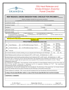 OSU Heat Release & Smoke Emission (toxicity