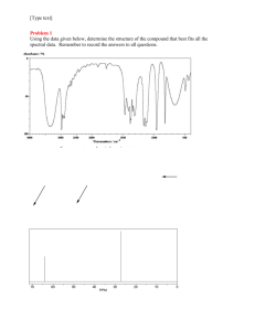 [Type text] Problem 1 Using the data given below, determine the