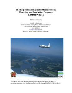 The Regional Atmospheric Measurement, Modeling and Prediction