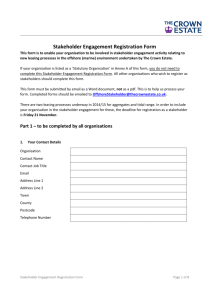 Stakeholder Engagement Registration Form