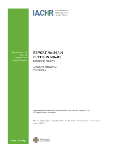 REPORT No. 86/14 PETITION 496-01