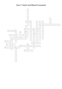 Heart and blood crossword