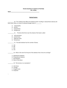 Review Questions on Systems of the Body Mrs. Ashley Name