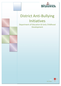 District Anti-Bullying Initiatives