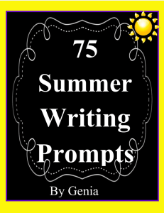 Weekly Writing Prompts