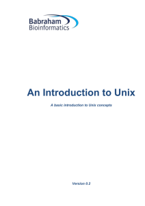 Introduction to unix