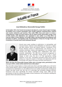 Jean Ballandras, Renewable Energy Unifier