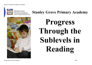 Stanley Grove Primary Academy Progress Through the Sublevels in