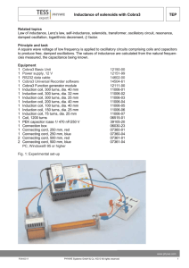 TEP Inductance of solenoids with Cobra3 TEP Inductance of