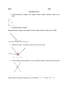 Unit 2 Use Equations in Geometry